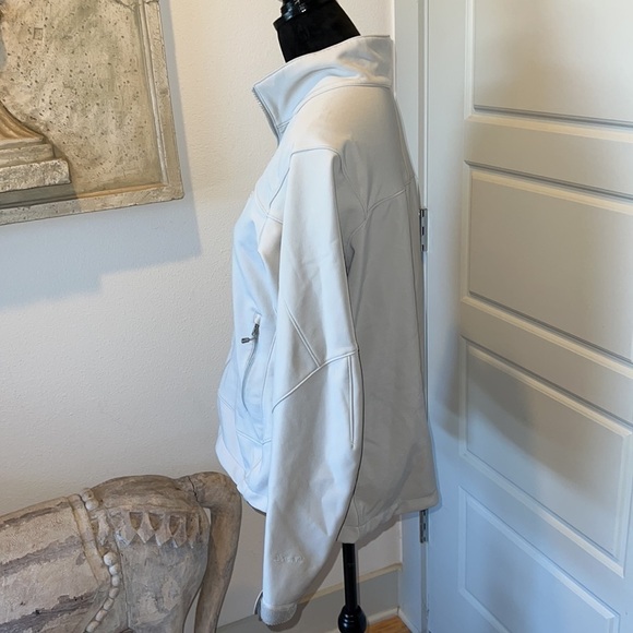 Patagonia polar tech zip up running waterproof breathable light gray jacket Sz L - Picture 4 of 12